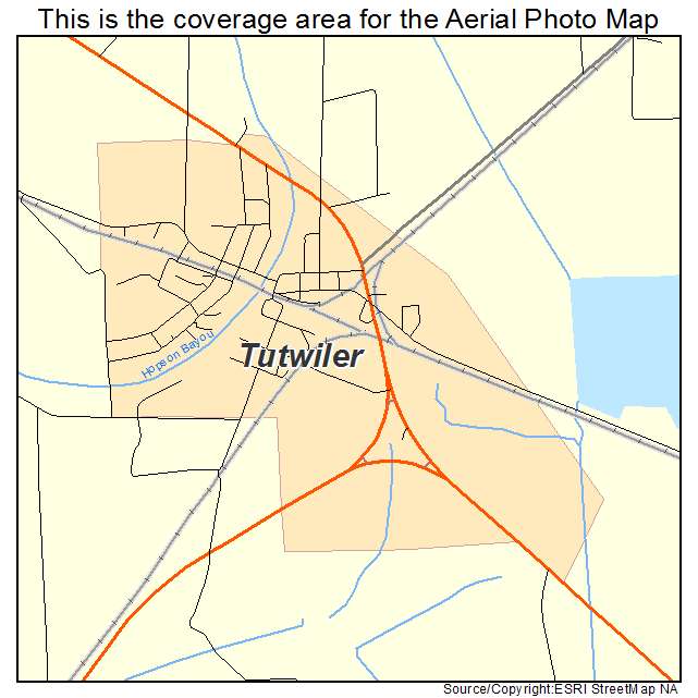 Tutwiler, MS location map 