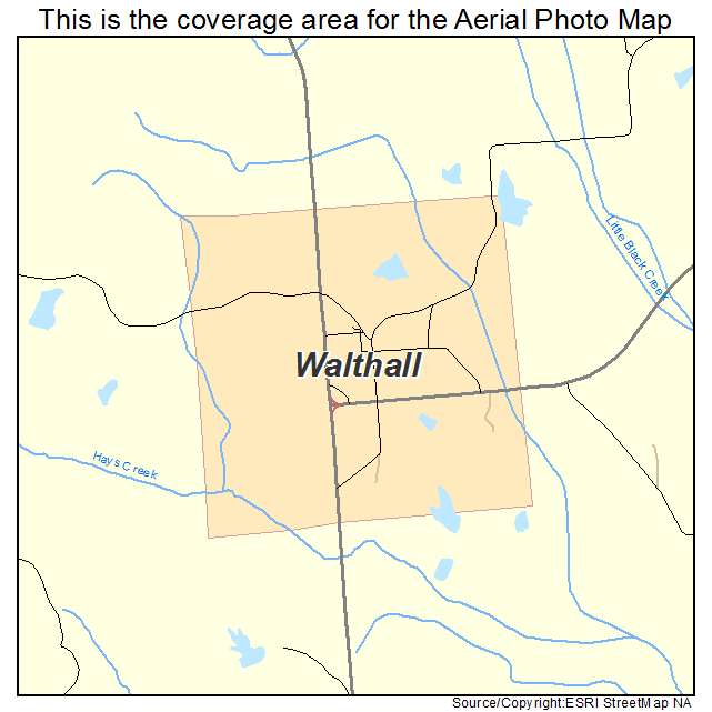 Walthall, MS location map 