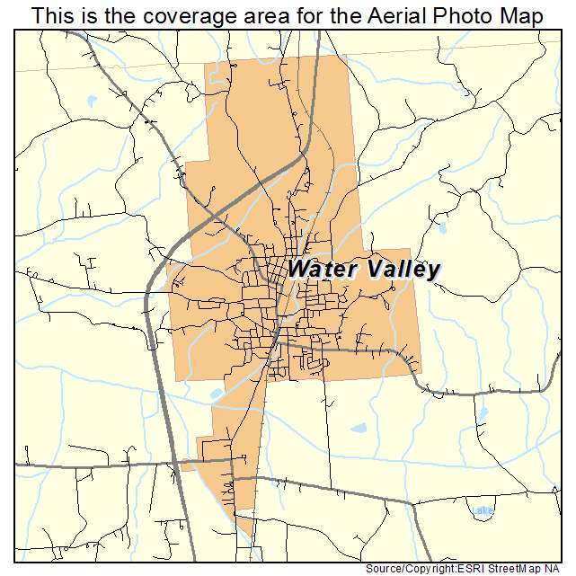 Water Valley, MS location map 