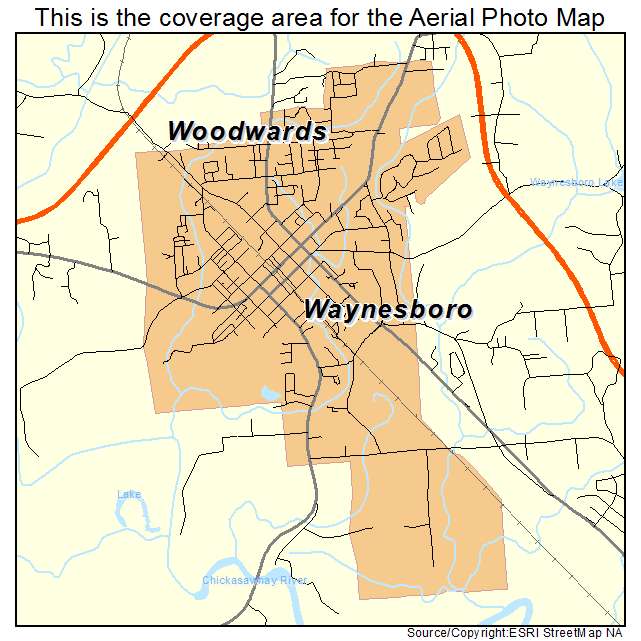 Waynesboro, MS location map 