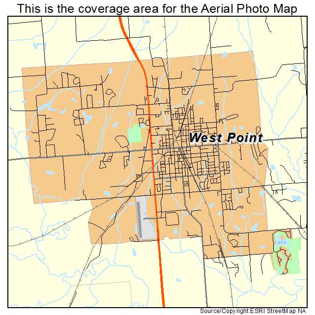 West Point, MS location map 