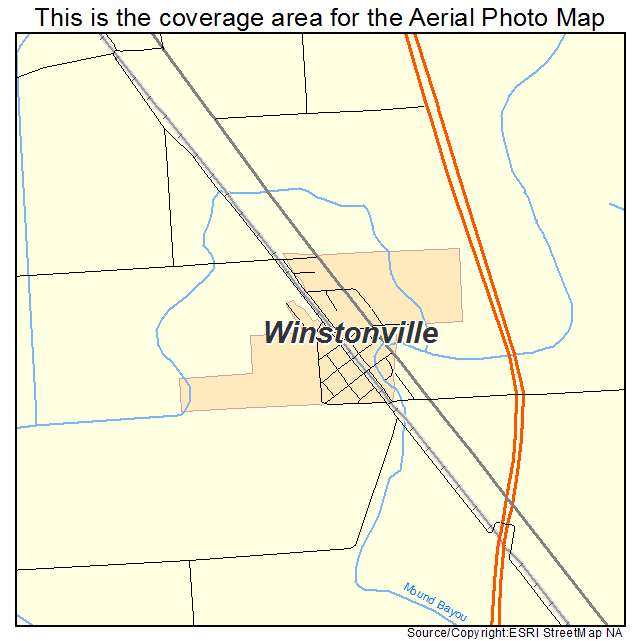 Winstonville, MS location map 