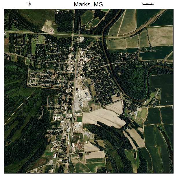 Marks, MS air photo map