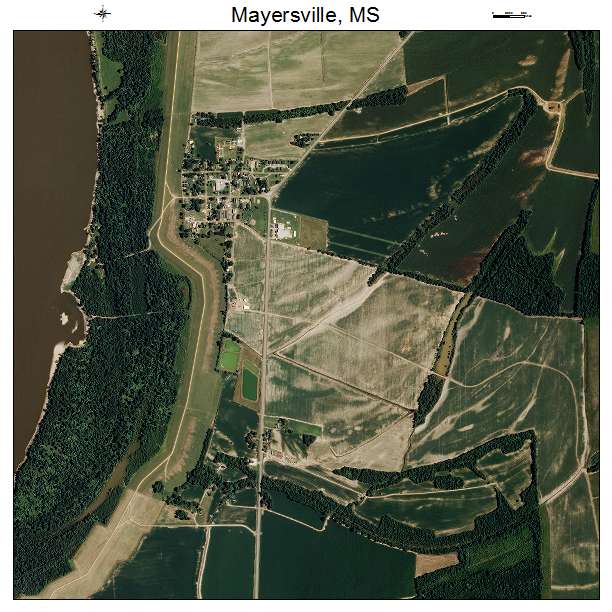 Mayersville, MS air photo map