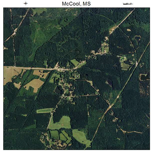McCool, MS air photo map