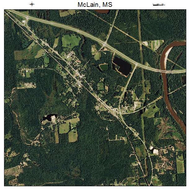 McLain, MS air photo map