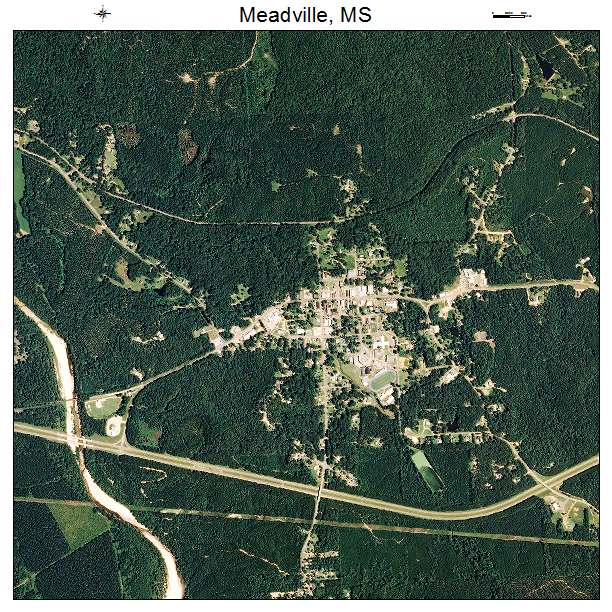 Meadville, MS air photo map