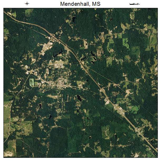 Mendenhall, MS air photo map
