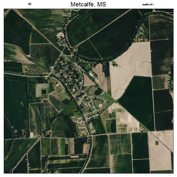 Metcalfe, MS air photo map
