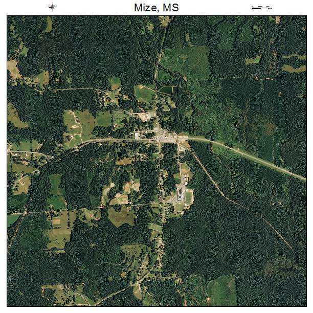 Mize, MS air photo map