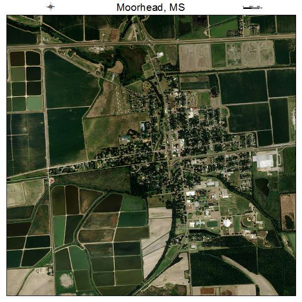 Moorhead, MS air photo map
