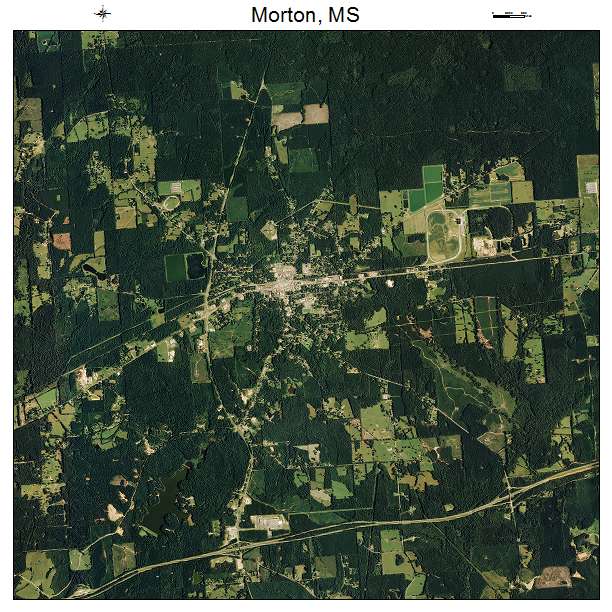 Morton, MS air photo map