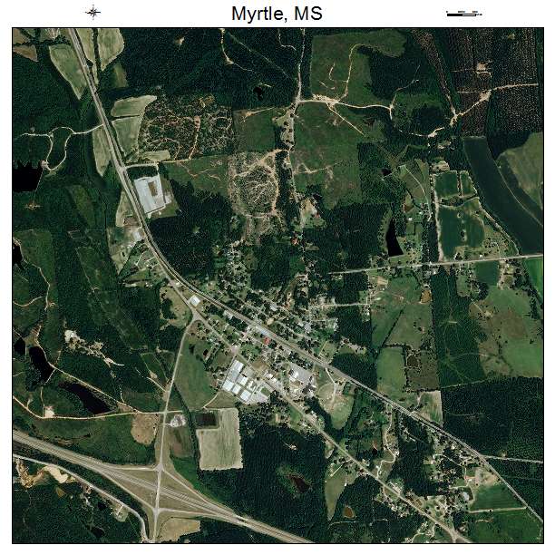 Myrtle, MS air photo map