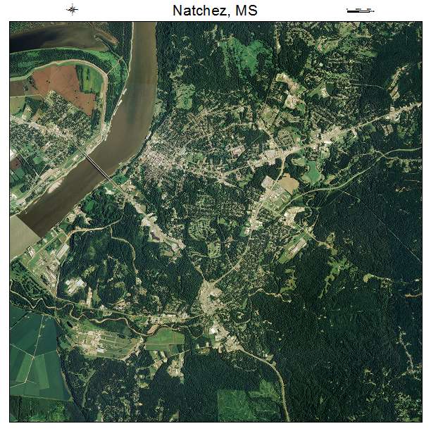 Natchez, MS air photo map