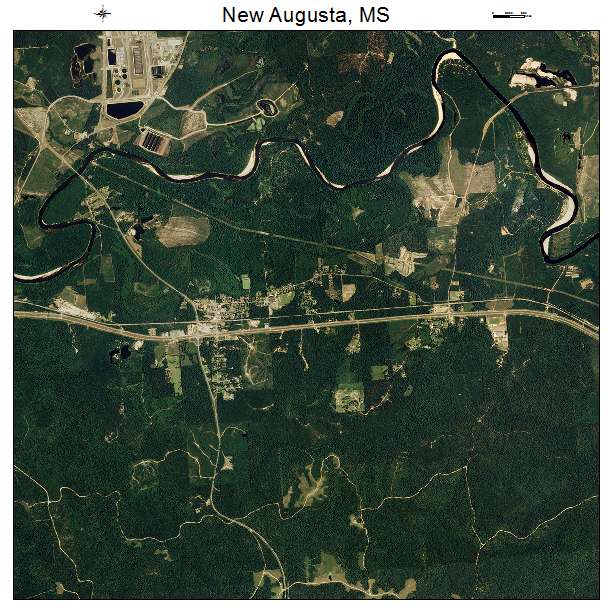 New Augusta, MS air photo map