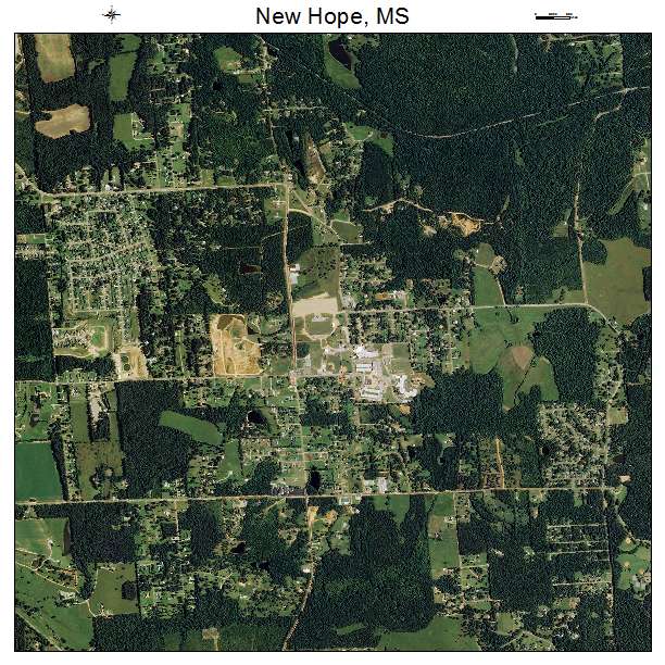 New Hope, MS air photo map