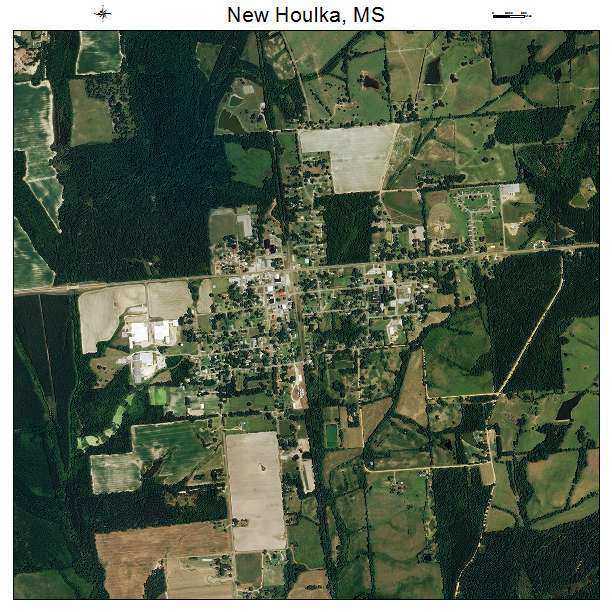 New Houlka, MS air photo map
