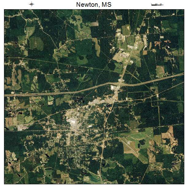 Newton, MS air photo map