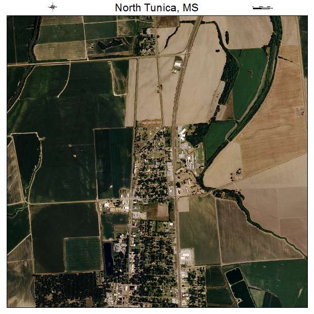 North Tunica, MS air photo map