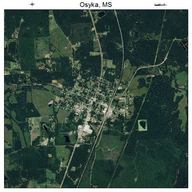 Osyka, MS air photo map