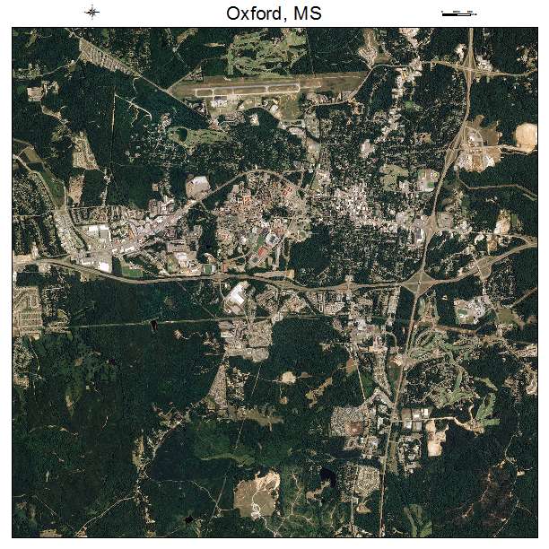 Oxford, MS air photo map