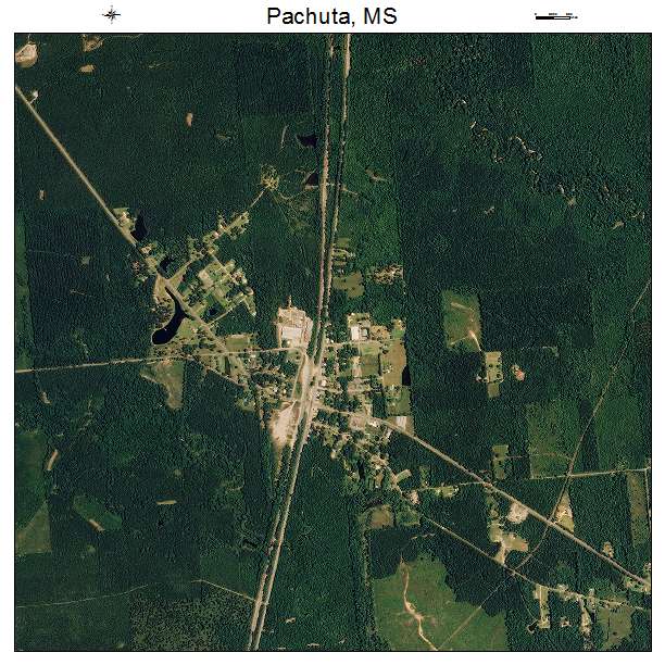 Pachuta, MS air photo map