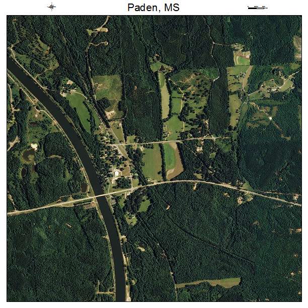 Paden, MS air photo map