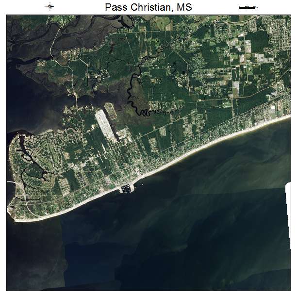 Pass Christian, MS air photo map