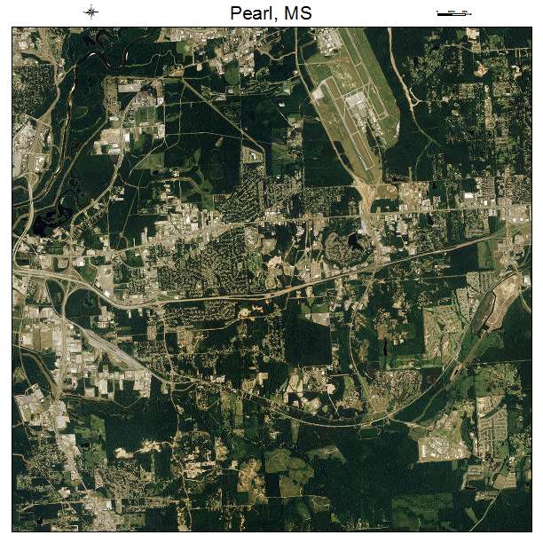 Pearl, MS air photo map