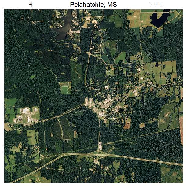 Pelahatchie, MS air photo map