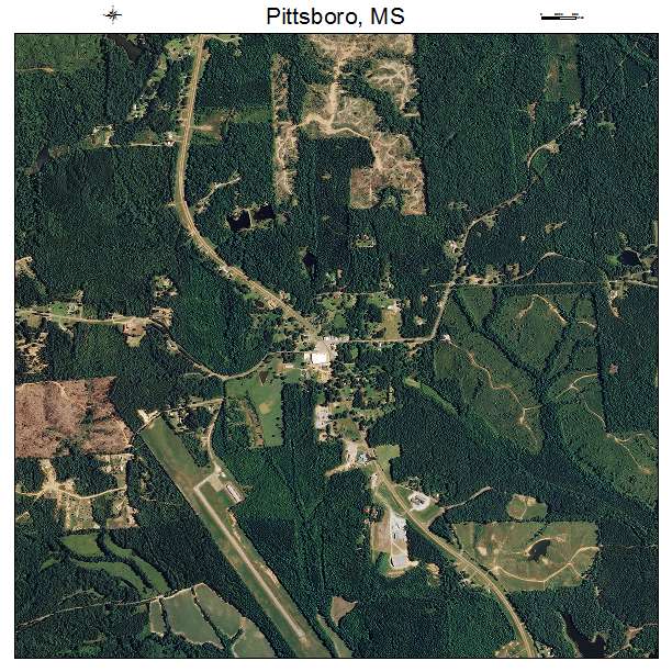 Pittsboro, MS air photo map