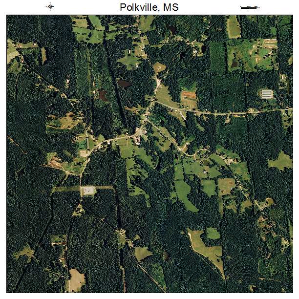 Polkville, MS air photo map