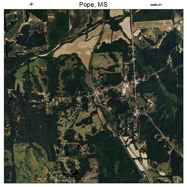 Pope, MS air photo map