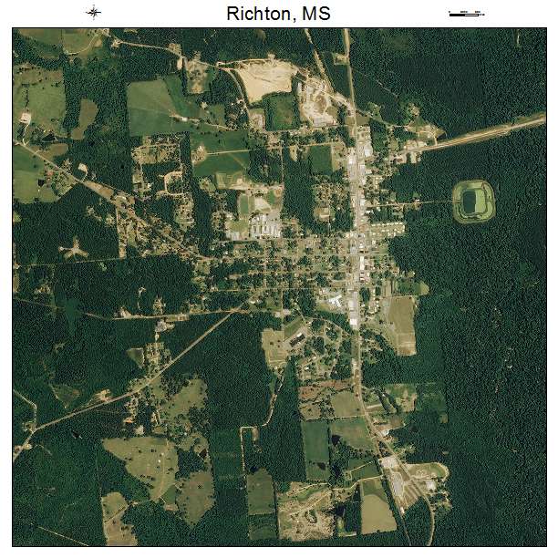 Richton, MS air photo map