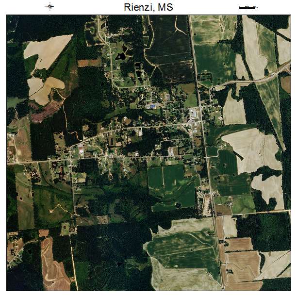 Rienzi, MS air photo map