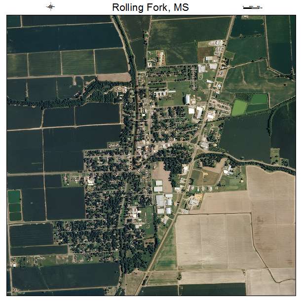 Rolling Fork, MS air photo map