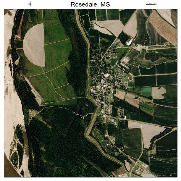 Rosedale, MS air photo map