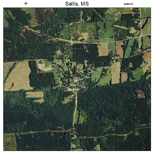Sallis, MS air photo map