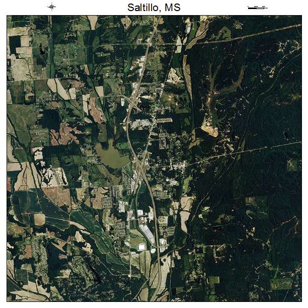Saltillo, MS air photo map
