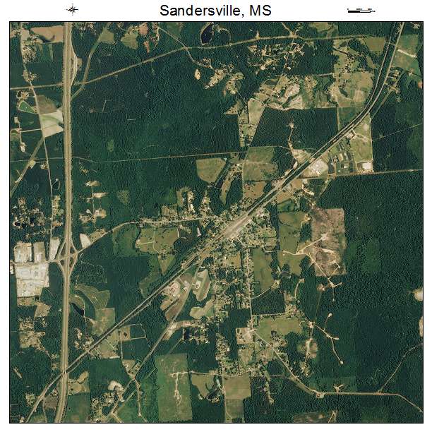 Sandersville, MS air photo map