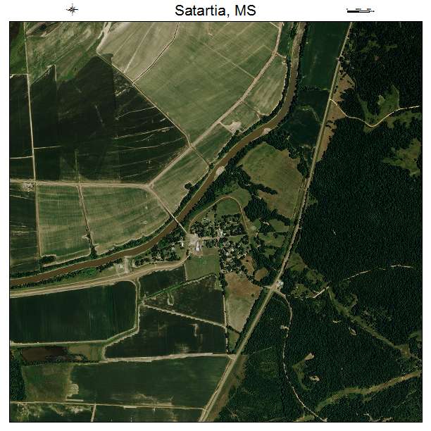 Satartia, MS air photo map