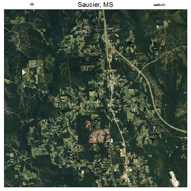 Saucier, MS air photo map