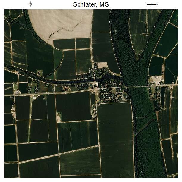Schlater, MS air photo map