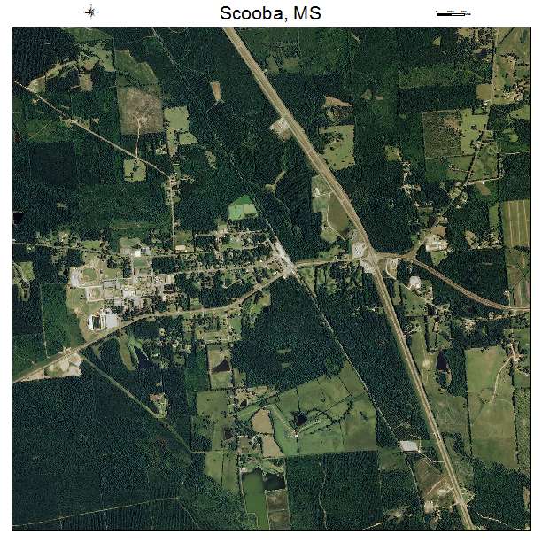 Scooba, MS air photo map