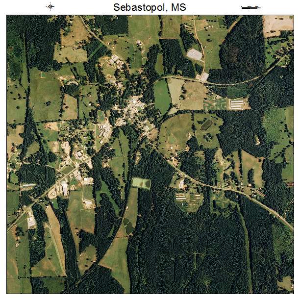 Sebastopol, MS air photo map