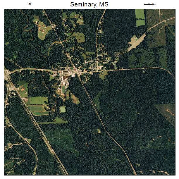 Seminary, MS air photo map