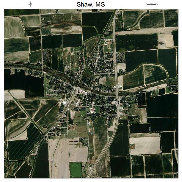 Shaw, MS air photo map