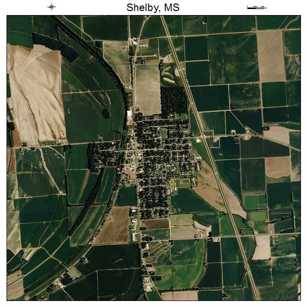 Shelby, MS air photo map