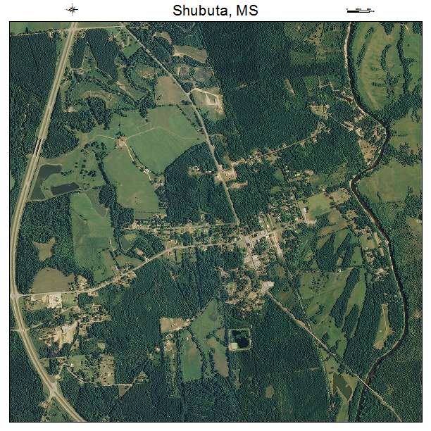 Shubuta, MS air photo map