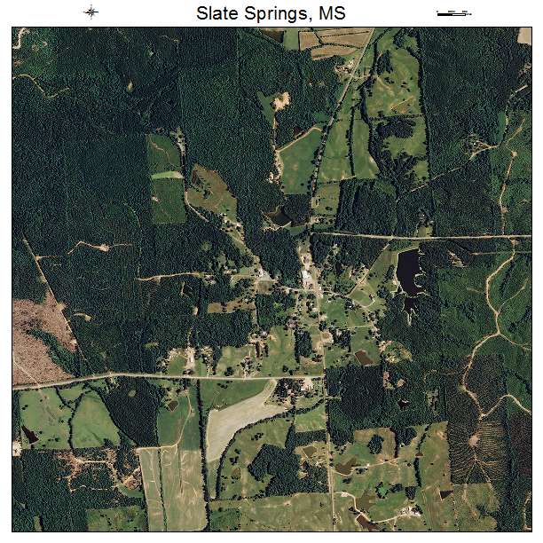Slate Springs, MS air photo map